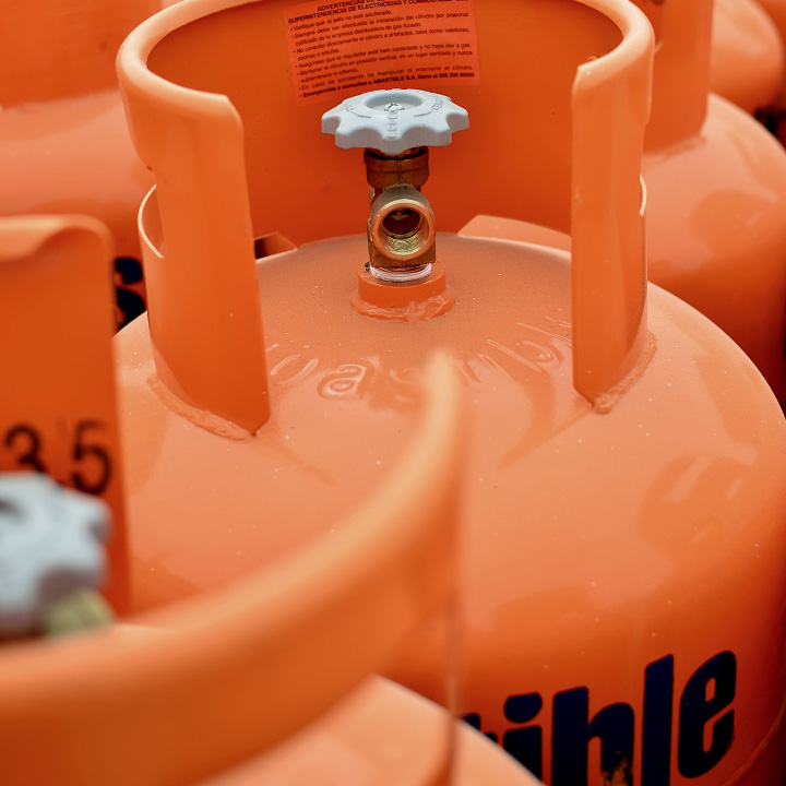 Un lote de cilindros de gas de 5 kilos